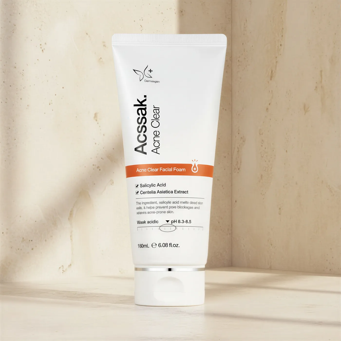 DERMAGEN ACSSAK® | Espuma Limpiadora Facial Antiacné con BHA y Enzimas | 120 ml — Espuma limpiadora facial
